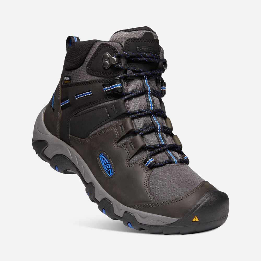 Keen Vandringskängor Herr Svarta/Blå - Steens Läder Waterproof - 608759XHO